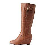 Charlotte Russe Zipped & Belted Wedge Boots