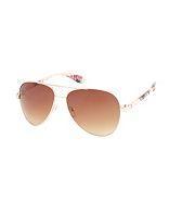 Charlotte Russe Floral Print Aviator Sunglasses