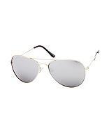 Charlotte Russe Mirrored Lens Metallic Aviator Sunglasses