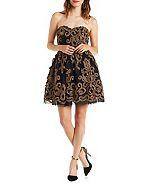Charlotte Russe Ark & Co. Sparkle Trim Dress With Removable Straps
