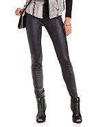 Charlotte Russe Refuge Collection Washed Faux Leather Skinny Pants