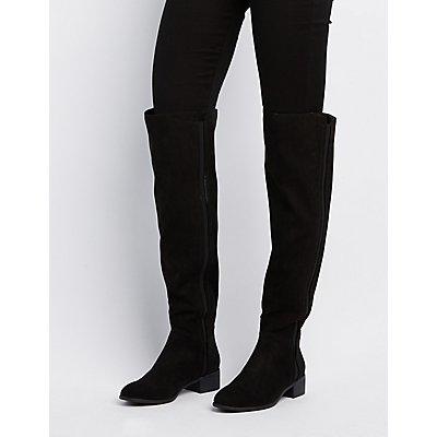 Charlotte Russe Side Gore Over-the-knee Riding Boots