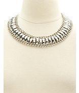 Charlotte Russe Silver Chain Statement Collar Necklace
