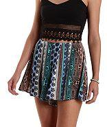 Charlotte Russe Striped & Printed High-waisted Shorts