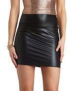 Charlotte Russe High Waist Faux Leather Mini Skirt