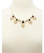 Charlotte Russe Black & Gold Triangle Statement Necklace