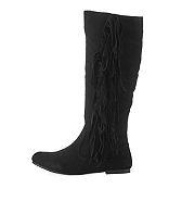 Charlotte Russe Fringed Slouchy Flat Boots