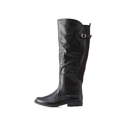 Charlotte Russe Bamboo Knee-high Riding Boots