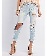 Charlotte Russe Cello Destroyed Skinny Boyfriend Jeans