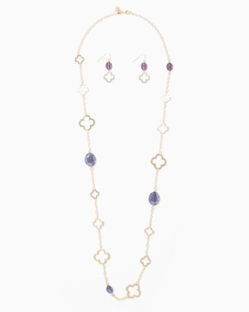 Charming Charlie Beads & Clovers Necklace Set