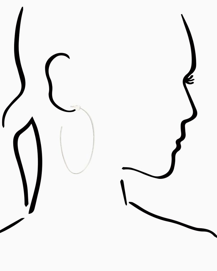 Charming Charlie Delicate Pearl Hoop Earrings