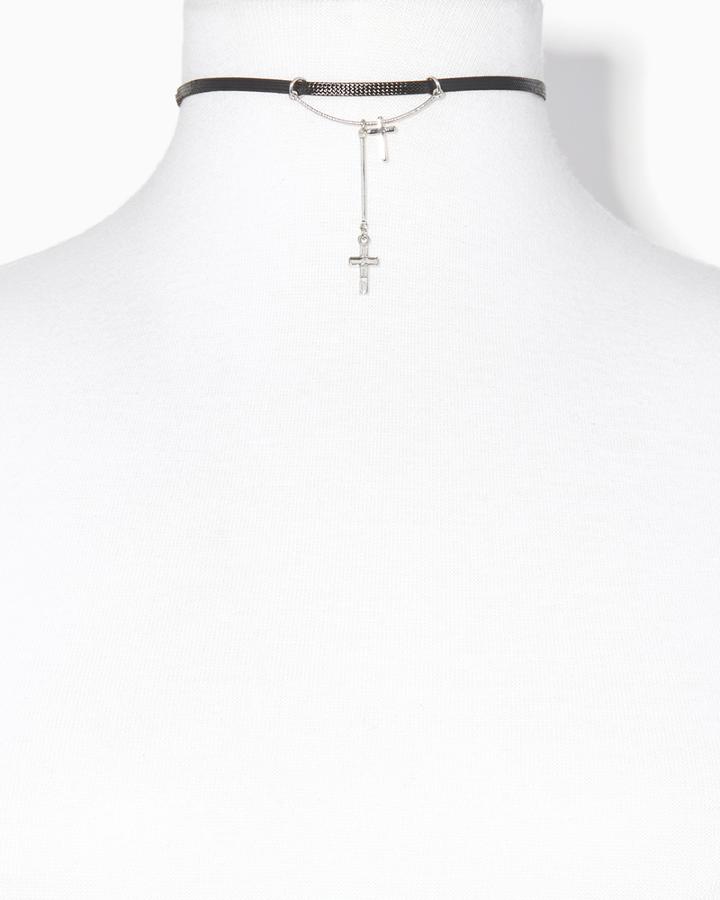 Charming Charlie Cross Duo Choker Necklace