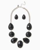 Charming Charlie Grace Faceted Stone Necklace Set