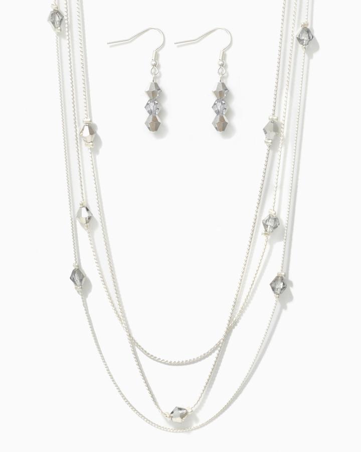 Charming Charlie Dainty Diamonds Necklace Set