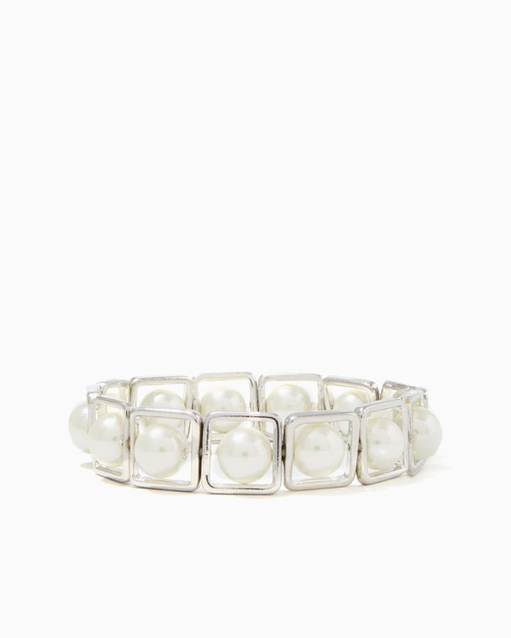 Charming Charlie Framed Pearl Bracelet