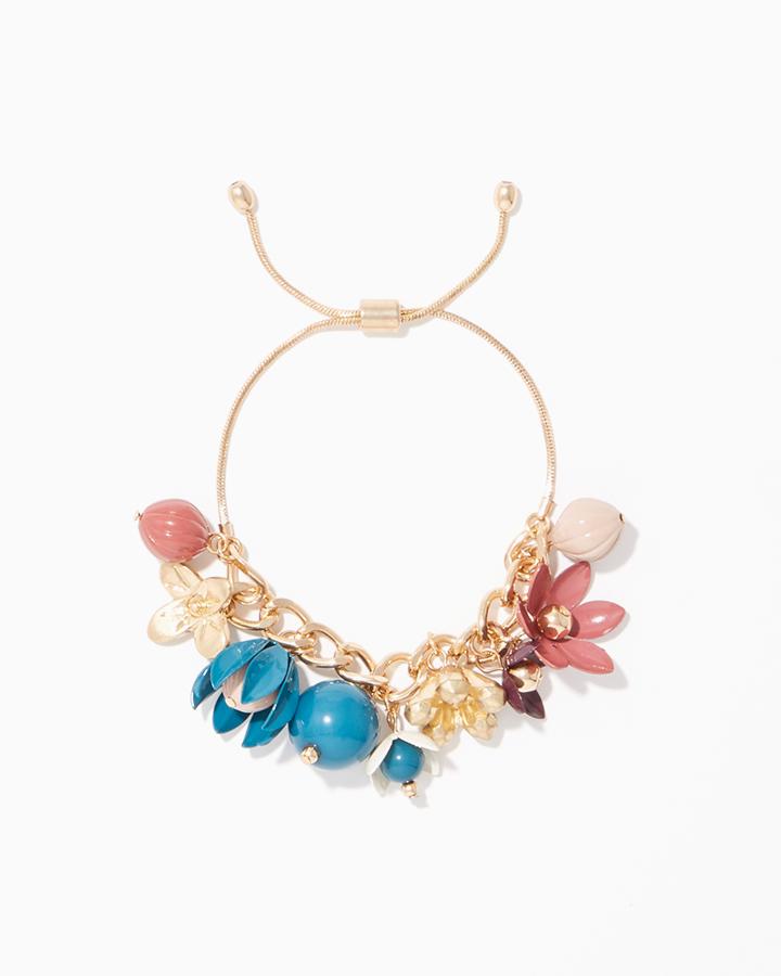 Charming Charlie Budding Beauty Cluster Slip & Pull Bracelet