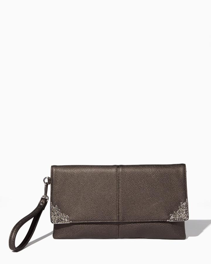 Charming Charlie Baroque Corners Foldover Wristlet