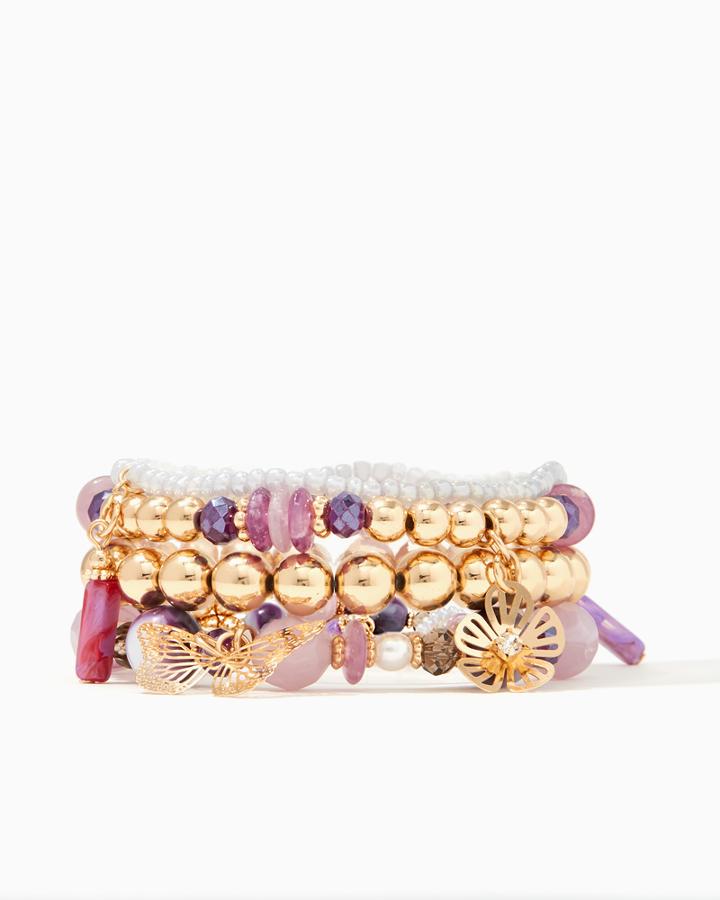 Charming Charlie Butterfly Gardens Bracelet Set
