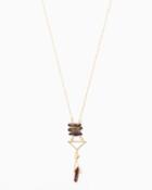 Charming Charlie Iridescent Crystal Stone Necklace