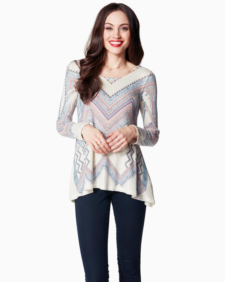 Charming Charlie Tribal Thermal Top