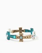 Charming Charlie Patina Cross Stretch Bracelet