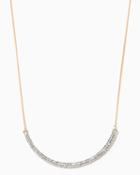 Charming Charlie Metallic Curved Bar Necklace