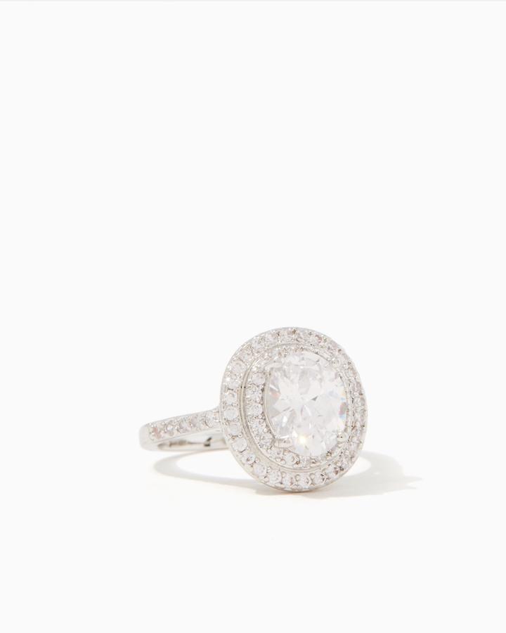 Charming Charlie Double Halo Oval Ring
