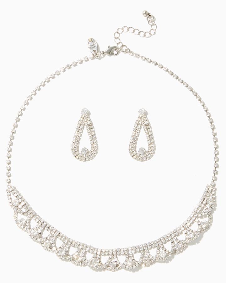 Charming Charlie Fine Scallops Necklace Set