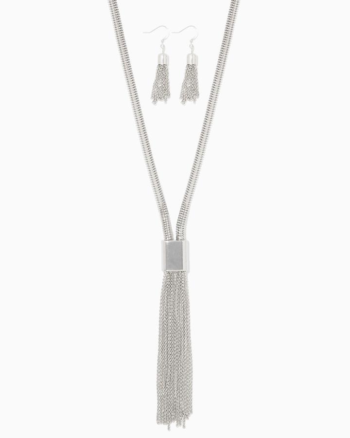 Charming Charlie Cleo Tassel Necklace Set