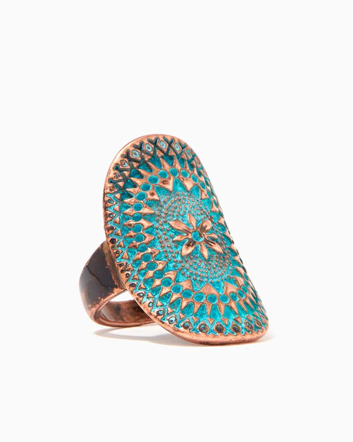 Charming Charlie Desert Flower Shield Ring