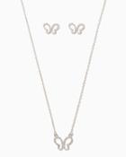 Charming Charlie Pav Butterfly Necklace Set