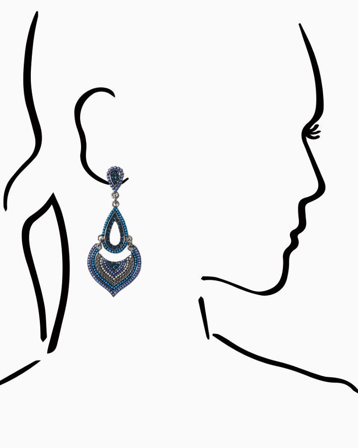 Charming Charlie Crown Moroccan Drop Earrings