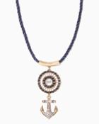 Charming Charlie Nautical Sparkles Anchor Pendant Necklace