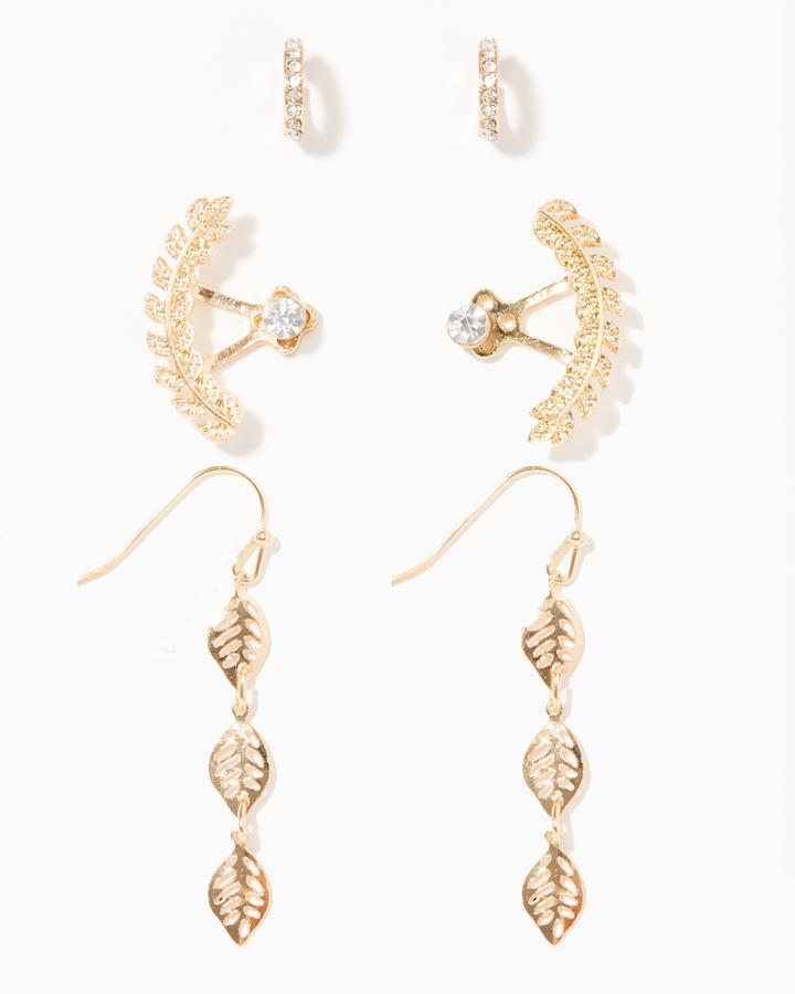 Charming Charlie Nature Leaf Earring Set