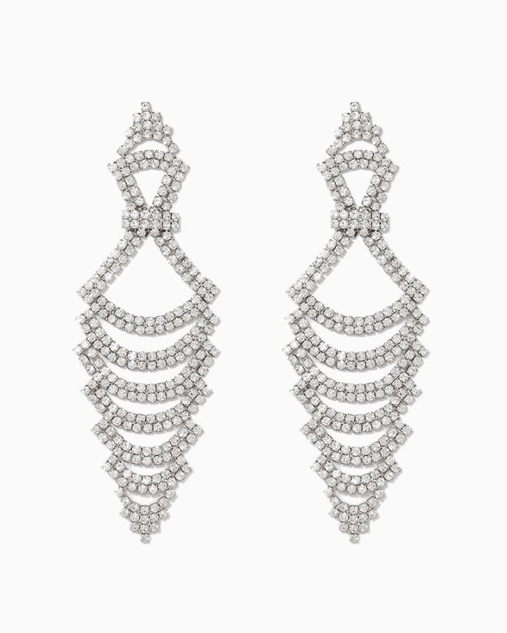 Charming Charlie Pav Scalloped Chandelier Earrings