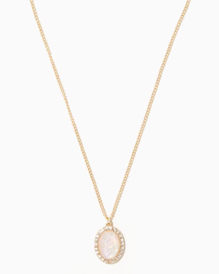 Charming Charlie Iridescent Halo Pendant Necklace