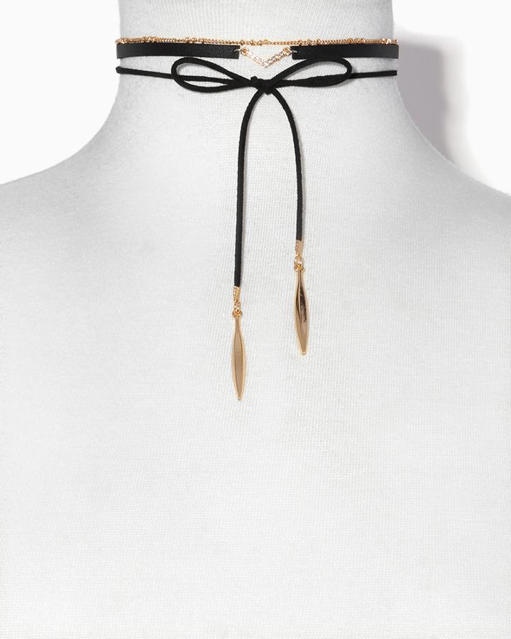 Charming Charlie Thread Up Choker Set
