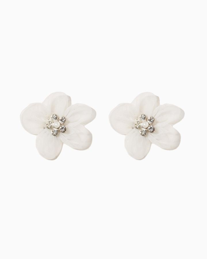 Charming Charlie Chiffon Blossom Earrings
