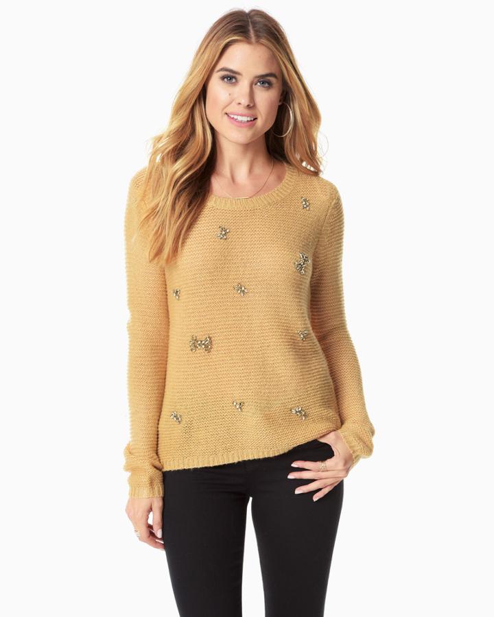 Charming Charlie Embellished Sparkle Sweater
