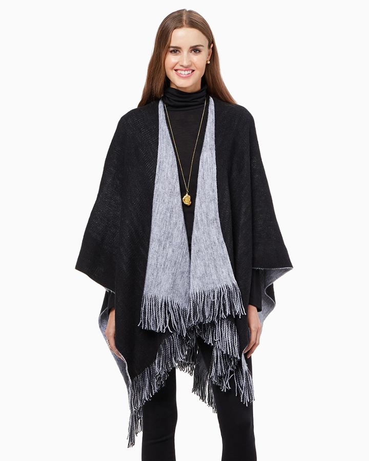 Charming Charlie Mara Reversible Ruana Wrap