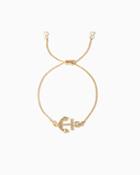 Charming Charlie Anchor Pull Clasp Bracelet