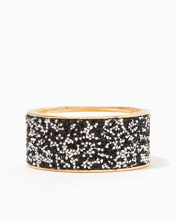 Charming Charlie Half Druzy Hinge Bracelet