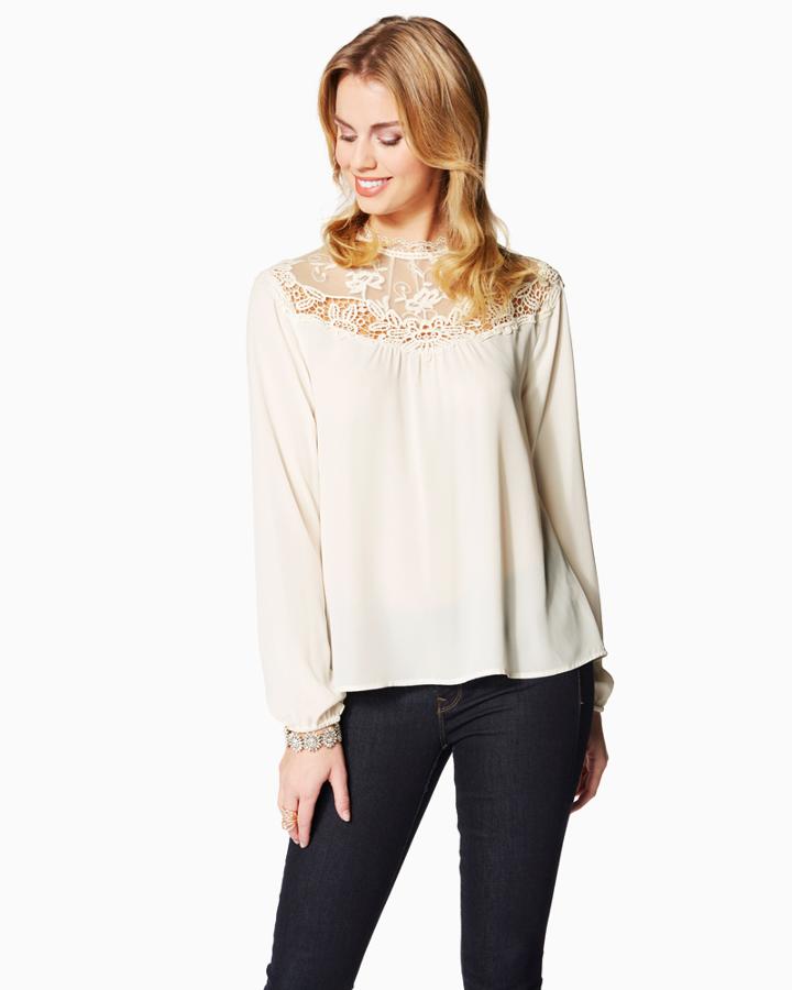 Charming Charlie Exquisite Lace Blouse
