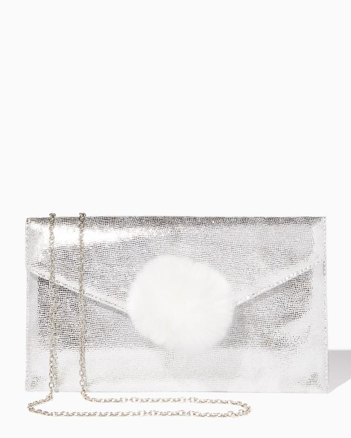 Charming Charlie Envelope Furball Clutch