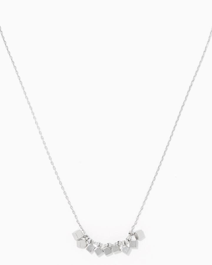 Charming Charlie Metal Block Pendant Necklace