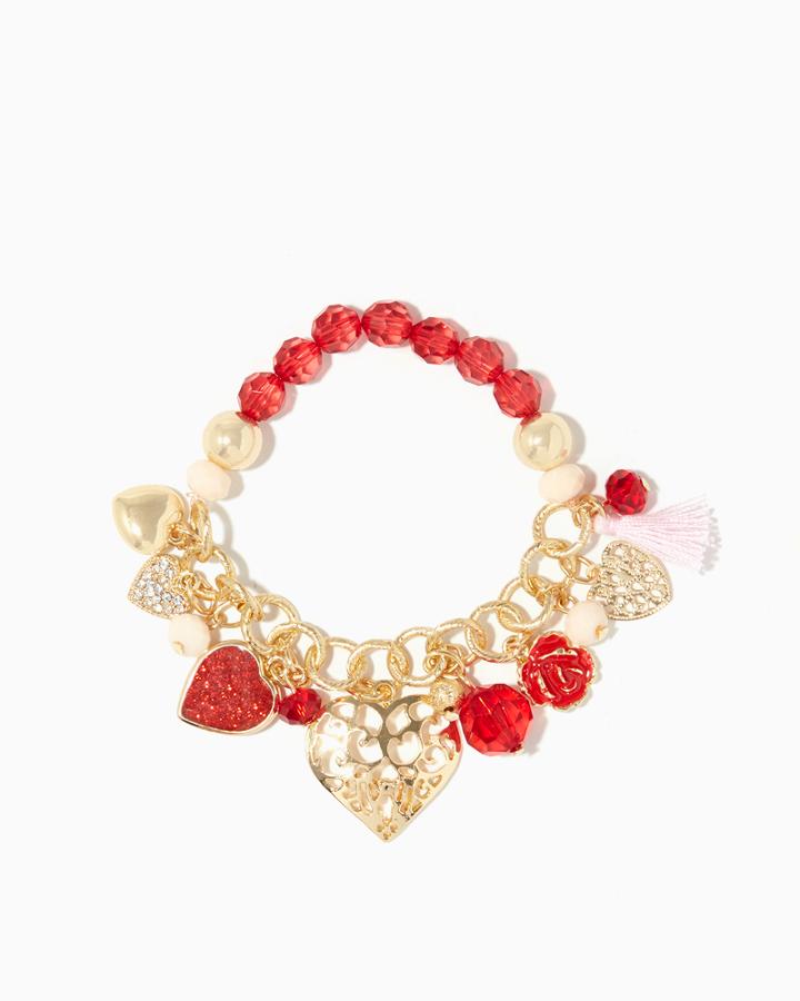 Charming Charlie Sweetheart Charms Link Bracelet