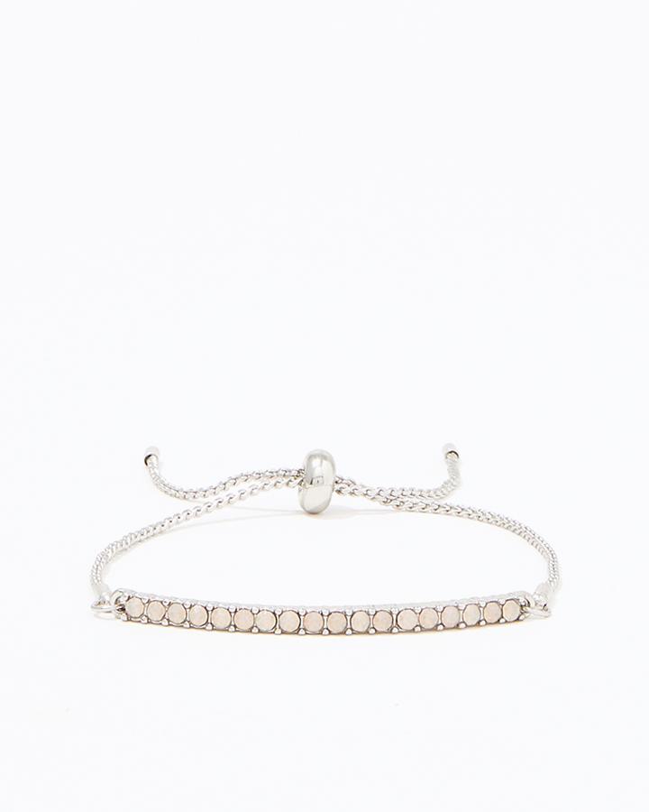 Charming Charlie Stone Row Slip & Pull Bracelet