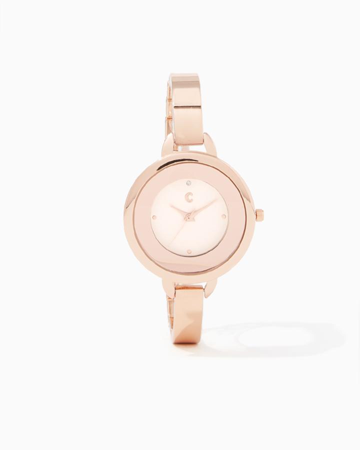 Charming Charlie Minimalist Gloss Chain Watch