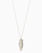 Charming Charlie Pav Stone Arrowhead Necklace