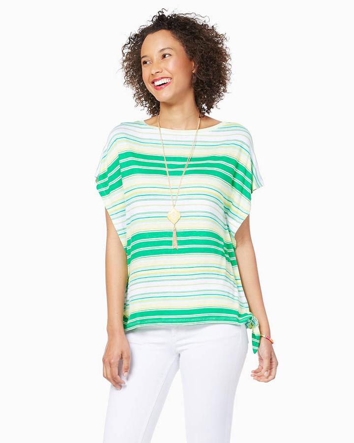 Charming Charlie Striped Side Tie Tee